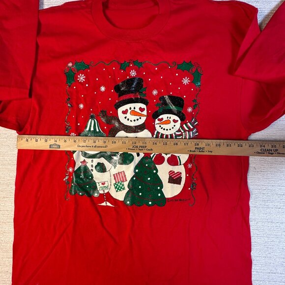 Two Vintage 1993 Vicki Melhart T-Shirt's 2X - XXL Christmas Graphic Y2K Grannyco - Picture 5 of 15